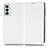 Coque Portefeuille Livre Cuir Etui Clapet C03X pour Samsung Galaxy M23 5G Blanc