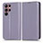 Coque Portefeuille Livre Cuir Etui Clapet C03X pour Samsung Galaxy S22 Ultra 5G Violet