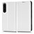 Coque Portefeuille Livre Cuir Etui Clapet C03X pour Sony Xperia 1 IV SO-51C Blanc