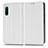 Coque Portefeuille Livre Cuir Etui Clapet C03X pour Sony Xperia 10 IV Blanc
