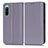 Coque Portefeuille Livre Cuir Etui Clapet C03X pour Sony Xperia 10 IV SOG07 Violet