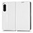 Coque Portefeuille Livre Cuir Etui Clapet C03X pour Sony Xperia 5 IV Blanc