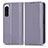 Coque Portefeuille Livre Cuir Etui Clapet C03X pour Sony Xperia 5 IV Violet