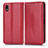 Coque Portefeuille Livre Cuir Etui Clapet C03X pour Sony Xperia Ace III SO-53C Rouge