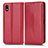 Coque Portefeuille Livre Cuir Etui Clapet C03X pour Sony Xperia Ace III SOG08 Rouge