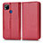 Coque Portefeuille Livre Cuir Etui Clapet C03X pour Xiaomi Redmi 9 India Rouge