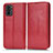 Coque Portefeuille Livre Cuir Etui Clapet C03X pour Xiaomi Redmi Note 10 4G Rouge