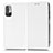 Coque Portefeuille Livre Cuir Etui Clapet C03X pour Xiaomi Redmi Note 10 5G Blanc