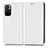 Coque Portefeuille Livre Cuir Etui Clapet C03X pour Xiaomi Redmi Note 11S 5G Blanc