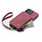 Coque Portefeuille Livre Cuir Etui Clapet C04S pour Apple iPhone 15 Pro Rouge