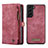 Coque Portefeuille Livre Cuir Etui Clapet C04S pour Samsung Galaxy S21 5G Rouge