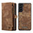 Coque Portefeuille Livre Cuir Etui Clapet C04S pour Samsung Galaxy S21 FE 5G Marron