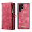 Coque Portefeuille Livre Cuir Etui Clapet C04S pour Samsung Galaxy S23 Ultra 5G Rouge