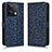 Coque Portefeuille Livre Cuir Etui Clapet C04X pour Xiaomi Redmi Note 13 5G Bleu