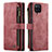 Coque Portefeuille Livre Cuir Etui Clapet C05S pour Samsung Galaxy M12 Rouge