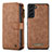 Coque Portefeuille Livre Cuir Etui Clapet C05S pour Samsung Galaxy S22 Plus 5G Marron