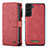 Coque Portefeuille Livre Cuir Etui Clapet C05S pour Samsung Galaxy S22 Plus 5G Rouge