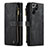 Coque Portefeuille Livre Cuir Etui Clapet C06S pour Samsung Galaxy S23 Ultra 5G Noir