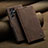 Coque Portefeuille Livre Cuir Etui Clapet C10S pour Samsung Galaxy S22 Ultra 5G Marron