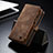 Coque Portefeuille Livre Cuir Etui Clapet C11S pour Samsung Galaxy S21 5G Marron