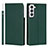 Coque Portefeuille Livre Cuir Etui Clapet D01T pour Samsung Galaxy S21 5G Vert