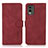 Coque Portefeuille Livre Cuir Etui Clapet D01Y pour Nokia C210 Rouge