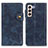 Coque Portefeuille Livre Cuir Etui Clapet D01Y pour Samsung Galaxy S24 5G Bleu