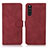 Coque Portefeuille Livre Cuir Etui Clapet D01Y pour Sony Xperia 10 III Lite Rouge