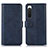 Coque Portefeuille Livre Cuir Etui Clapet D01Y pour Sony Xperia 10 IV SO-52C Bleu