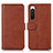 Coque Portefeuille Livre Cuir Etui Clapet D01Y pour Sony Xperia 10 IV SO-52C Marron