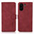 Coque Portefeuille Livre Cuir Etui Clapet D01Y pour Xiaomi Poco C65 Rouge