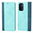 Coque Portefeuille Livre Cuir Etui Clapet D03T pour Oppo A54 5G Cyan