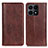 Coque Portefeuille Livre Cuir Etui Clapet D03Y pour Huawei Honor X8a 4G Marron