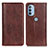 Coque Portefeuille Livre Cuir Etui Clapet D03Y pour Motorola Moto G31 Marron