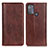 Coque Portefeuille Livre Cuir Etui Clapet D03Y pour Motorola Moto G50 Marron