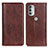 Coque Portefeuille Livre Cuir Etui Clapet D03Y pour Motorola Moto G51 5G Marron