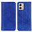 Coque Portefeuille Livre Cuir Etui Clapet D03Y pour Motorola Moto G53j 5G Bleu