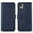 Coque Portefeuille Livre Cuir Etui Clapet D03Y pour Nokia C110 Bleu