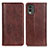 Coque Portefeuille Livre Cuir Etui Clapet D03Y pour Nokia C32 Marron