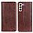 Coque Portefeuille Livre Cuir Etui Clapet D03Y pour Samsung Galaxy S22 Plus 5G Marron