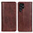 Coque Portefeuille Livre Cuir Etui Clapet D03Y pour Samsung Galaxy S23 Ultra 5G Marron