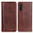 Coque Portefeuille Livre Cuir Etui Clapet D03Y pour Sony Xperia 10 III Lite Marron