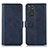 Coque Portefeuille Livre Cuir Etui Clapet D03Y pour Xiaomi Redmi Note 11 4G (2022) Bleu