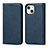 Coque Portefeuille Livre Cuir Etui Clapet D04T pour Apple iPhone 13 Bleu