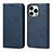 Coque Portefeuille Livre Cuir Etui Clapet D04T pour Apple iPhone 13 Pro Max Bleu