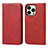 Coque Portefeuille Livre Cuir Etui Clapet D04T pour Apple iPhone 13 Pro Max Rouge