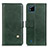 Coque Portefeuille Livre Cuir Etui Clapet D04Y pour Realme C20 Vert