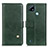 Coque Portefeuille Livre Cuir Etui Clapet D04Y pour Realme C21 Vert