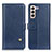 Coque Portefeuille Livre Cuir Etui Clapet D04Y pour Samsung Galaxy S21 FE 5G Bleu