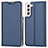 Coque Portefeuille Livre Cuir Etui Clapet D05T pour Samsung Galaxy S22 Plus 5G Bleu